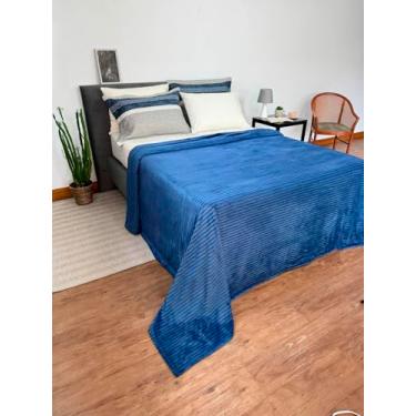 Imagem de Manta Flannel Fleece Canelada King Size Serrano 2,40 m x 2,60 m Com 1 peça - Produto Importado