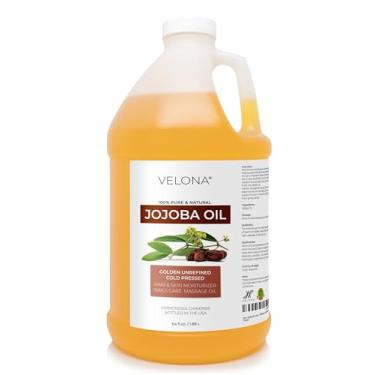Imagem de Jojoba Oil - 64 oz | 100% Pure and Natural | Golden, Unrefined, Cold Pressed, Hexane Free | Moisturizing Face, Hair, Body, Skin Care, Stretch Marks, Cuticles