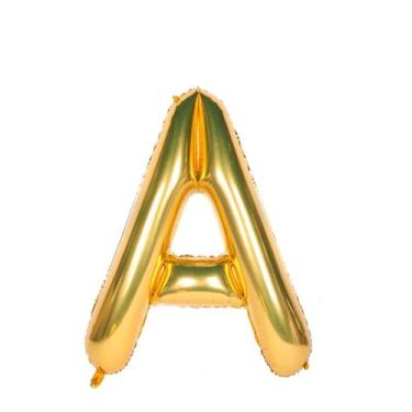 Imagem de Balão Metalizado, Make +, Letra A, Dourado, 40 cm