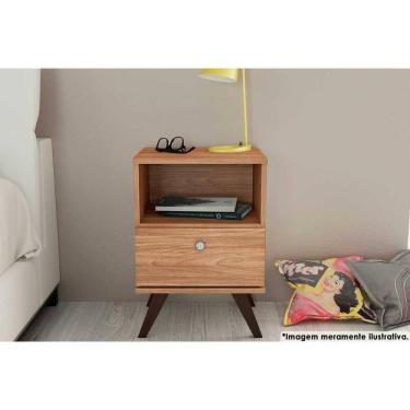 Imagem de Mesa Lateral Para Sala RT3019 Com 1 Gaveta Mel Movelbento