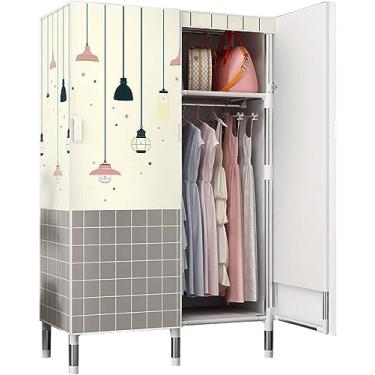 Imagem de Guarda-roupa, Prateleiras De Guarda-roupa Portáteis, Armário De Tecido Com Trilho De Suspensão, Organizador De Armazenamento De Armário De Roupas Para Quarto, B, 85x50x172cm