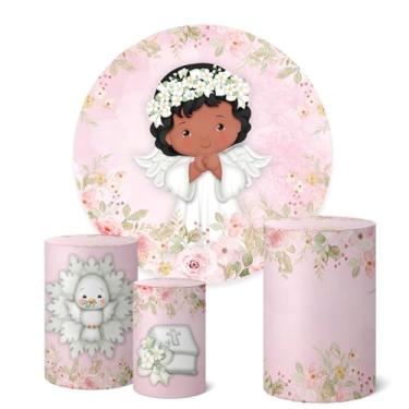 Imagem de Trio Capas Cilindro + Painel Redondo 1,50m Batizado (K1BTZ012)