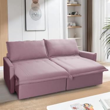 Imagem de Sofá Cama Baú Ravello Sem Caixa 2.76m Linho Rose - King House