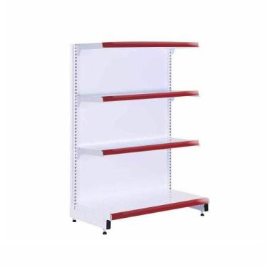 Imagem de Gôndola Prateleira Supermercado 4 Níveis 40x30 New Plus 1,40m Ponta Pe