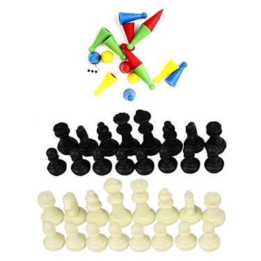 Imagem de Jogos Tabuleiro 3 Em 1 Clássicos Xadrez Ludo Cobras Escadas