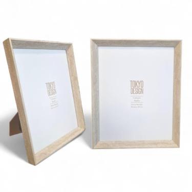 Imagem de KIT 2 Porta Retrato 20x25cm Minimalista Estilo Marmore Kyoto - Mkt Mul