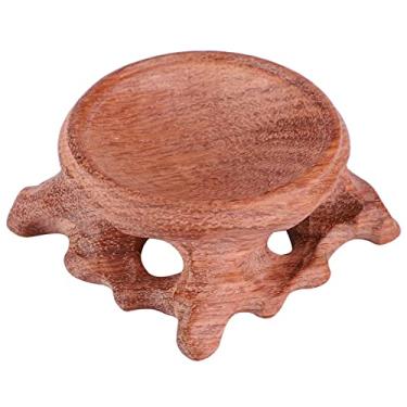 Imagem de Delicada Stand Ball Stand Mossa Base de Madeira Mães Esfera de Rosewowle de Roseweo Globe Stand para decoração de casa e exibição de 1,6 polegada de diâmetro