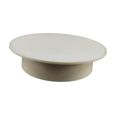 Imagem de Dynwave Suporte giratório elétrico para joias, velocidades ajustáveis, ornamentos, suporte de exposição rotativo para bolo, modelos de brinquedo, fotografia, Camurça Branca