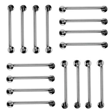 Imagem de Barra de Apoio 60cm Kit 18 Uni Inox Acessibilidade Cadeirante Idoso Cr
