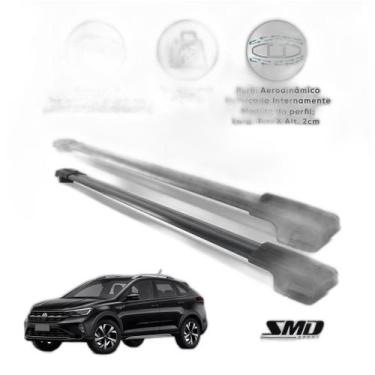 Imagem de Travessa Rack Teto Larga Aluminio Preto Nivus 2020 Em Diante - SMD