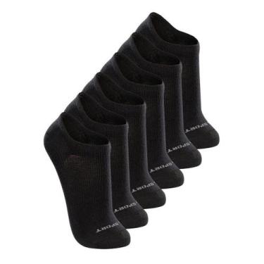 Imagem de Kit 6 Pares Meias Lupo Sport Sapatilha Unissex 3170-089, Preto, M