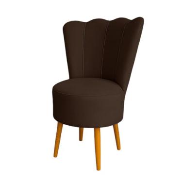 Imagem de Cadeira Pétala Veludo Premium (MARROM)