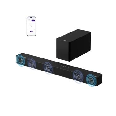 Imagem de ULTIMEA Soundbar 5.1CH com subwoofer, Dolby Atmos, APP, BassMX, Barra de som surround 300 W para Smart TV, sistema de som surround para home theater para TV, BT 5.4, Poseidon M60 (modelo 2025)