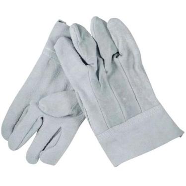 Imagem de Luva de Raspa em Couro Punho 7 Proteção Individual EPI Segurança do Tr
