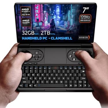 Imagem de GPD WIN Mini 2025 PC portátil para jogos, AMD Ryzen AI 9 370, 12C/24T até 5,1GHz, GPU Radeon 890M, 32GB LPDDR5 RAM, SSD NVMe de 2TB, tela sensível ao toque de 17.8 cm 1080p 120Hz, Wi-Fi 6E Bluetooth