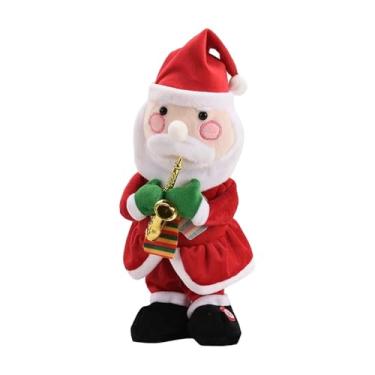 Imagem de Lilihuimaoyi Boneca de Pelúcia Elétrica, Decoração de Mesa de Natal para Crianças, Presente para Lareira, Quarto, Prateleira, Sala de Estar, Papai Noel, Tamanho real