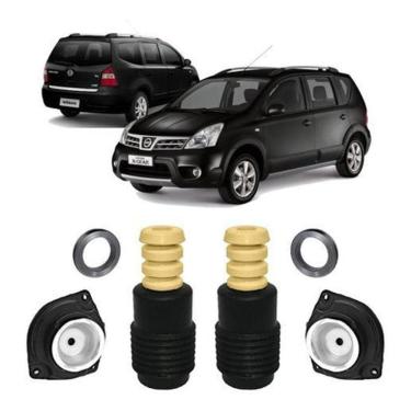 Imagem de 2 Kit Dianteiro Livina 2009 A 2014 Coxim Rolamento Batente