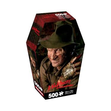 Imagem de AQUARIUS A Nighmare On Elm St - Caixa De Quebra-Cabeça Com 500 Peças (Quebra-Cabeça Peças) Antirreflexo, Encaixe Preciso, Produtos E Itens Colecionáveis Oficialmente Licenciados, 14 X 19 Polegadas