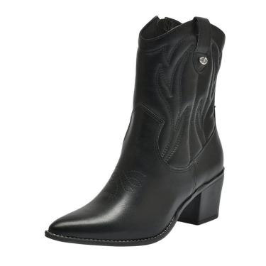 Imagem de Bota Country Feminina Conforto Cano Médio Elegante Via Marte