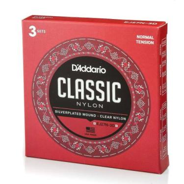 Imagem de Pack 3 Sets Encordoamento D'addario Violão Nylon Ej27n-3d Tensão Norma