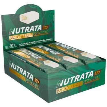 Imagem de BARRA PROTEICA SABOR PISTACHE COM CHOCOLATE BRANCO CAIXA C/ 12 UNIDADES