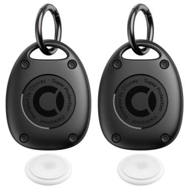 Imagem de (pacote com 2) Estojo porta-chaves AirTag IPX8 impermeável preto - CIT