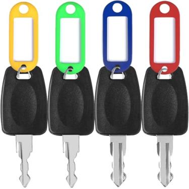 Imagem de 4 chaves de bagagem 007 002 para cadeados de bagagem (2 peças_002 chaves + 2 peças_007 chave)