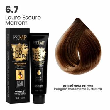 Imagem de Coloração Profissional 60g Pro Color - PROHAIR, 6.7 Louro Escuro Marro