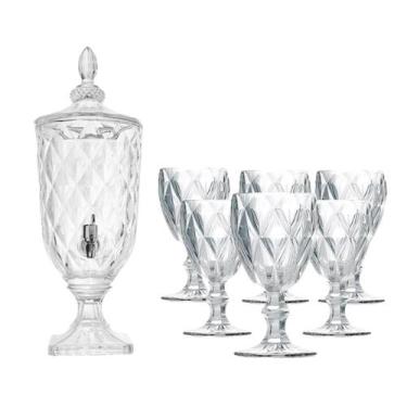 Imagem de Suqueira Dispensar 5l E Taças Diamont 320ml - 123útil