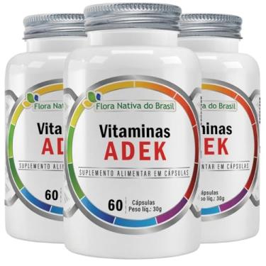 Imagem de KIT 3X Vitaminas ADEK 60 cápsulas - Flora Nativa