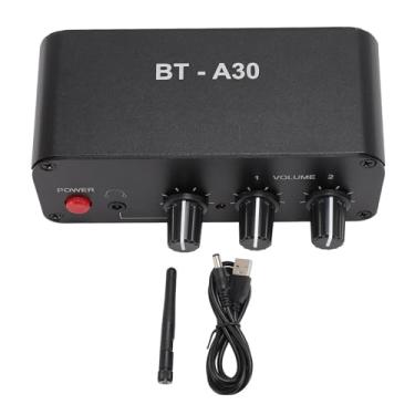 Imagem de Bluetooth Som Pré-amplificador Alto Desempenho Estéreo Preamp com 3.5mm Porto para Phono Turntable Speaker Liga De Alumínio Preto 12x5.3x4.5cm