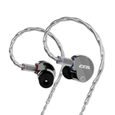 Imagem de CCA Fones de ouvido intra-auriculares Phoenix, driver dinâmico de ímã duplo IEM com som nítido de alta fidelidade e graves profundos, fones de ouvido profissionais de metal completo para músicos