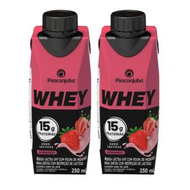 Imagem de Kit 2 Bebida Láctea Piracanjuba Whey Zero Lactose com 15g de Proteína 