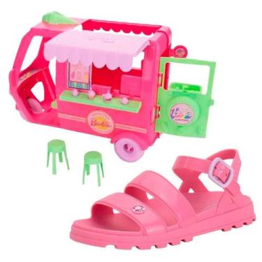 Imagem de Sandalia Grendene Barbie Acompanha Carrinho, 30, Rosa