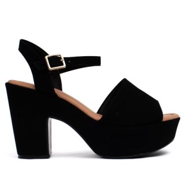 Imagem de Sandália Feminina Bebecê Meia Pata Nobuck Preto - 39