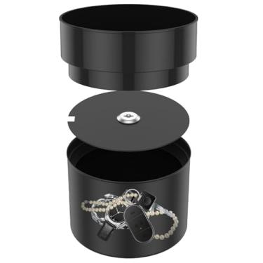 Imagem de Seguro para desvios de vaso de flores com trava de chave, cofre oculto à prova d'água, compartimento secreto de vaso de flores de 2 camadas, porta-chaves para uso externo, jardim, casa, escritório