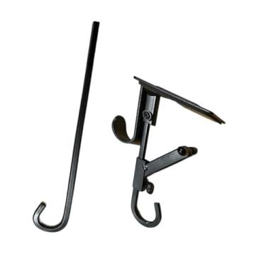 Imagem de IEUDNS Suporte para meias de Natal, gancho para guirlanda, fácil instalação, versátil, gancho para pendurar meias, decoração de Natal para festa de fim de, Preto