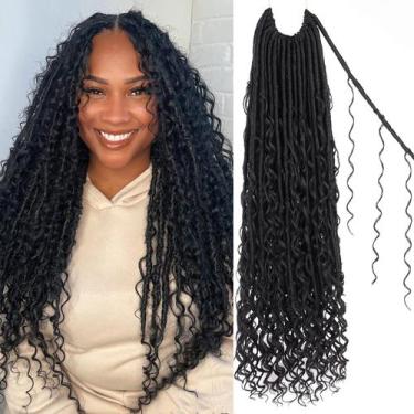 Imagem de Crochet Hair Unionbeauty Pre Looped Goddess Locs 24", 9 pacotes - Unio