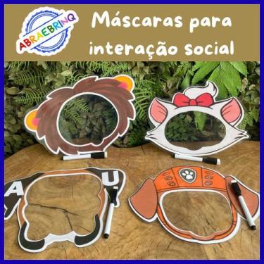 Imagem de Kit de Máscaras Divertidas Para Interação Social - Diversão e Expressã