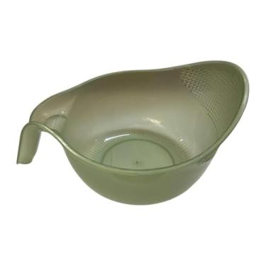 Imagem de Gralara Filtro de Lavagem de Arroz Cesta Frutas Vegetais Tigela Escorredor Multiuso Macarrão Filtro Escorredor de Alimentos para Limpeza de Uvas, Verde, Tamanho real