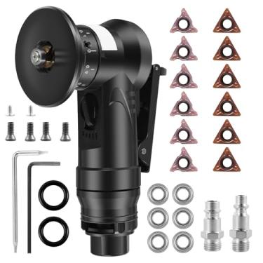 Imagem de Mini máquina de chanfrar, ferramenta de chanfro de ar, chanfradura pneumática, ferramenta de rebarbação de chanfradura pneumática, mini máquina de chanfradura pneumática 30.000 RPM portátil 45°