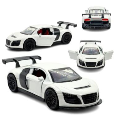 Imagem de Miniatura Carrinho Esportivo Carro de Ferro, Portas que Abrem, Branco