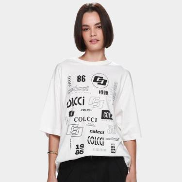 Imagem de Camiseta Colcci 1986 Casual Feminina, Off white, P
