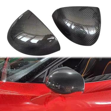 Imagem de FINMOKAL Tampas de capa de espelho lateral de fibra de carbono seca real compatíveis com McLaren MP4-12C 720S 540C 570S 650S