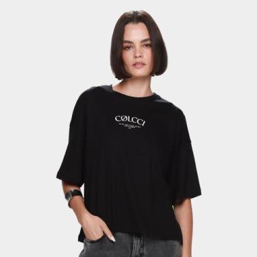 Imagem de Camiseta Colcci 1986 Feminina, Preto, EP