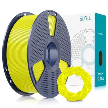 Imagem de SUNLU PLA Plus Filamento 1,75mm 1KG, Carretel Perfeitamente Enrolado, PLA+ 1000g, Precisão Dimensional +/- 0.02 mm, Compatível com a Maioria das Impressoras 3D FDM, 1kg (2.2lbs), Amarelo