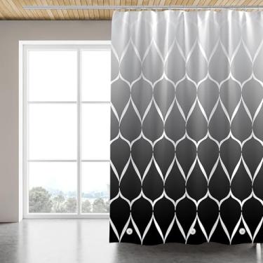 Imagem de jssablo Forro de cortina de chuveiro, cortinas de chuveiro 100% à prova d'água Eva com 3 ímãs de fundo pesado e 12 ilhós à prova de ferrugem, forro de chuveiro ponderado 72x72 para box de chuveiro