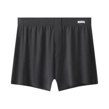 Imagem de Cuecas Boxer Masculinas De Tamanho Grande, Respiráveis, De Seda Gelada