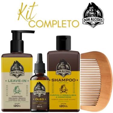 Imagem de Kit Completo Don Alcides Cuidados Barba E Cabelo Premium