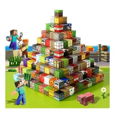 Imagem de Blocos de Montar Magnéticos, 102 Peças, Kit Construção, 8 Personagens, Brinquedo Educativo